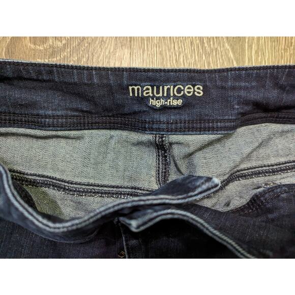 Maurices Women's Plus Size High Rise Dark Wash Skinny Stretch Jeans Size 22W Reg - Picture 3 of 6